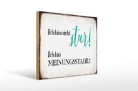 Holzschild Spruch 40X30 Cm Bin Nicht Stur Meinungsstabil Deko Schild