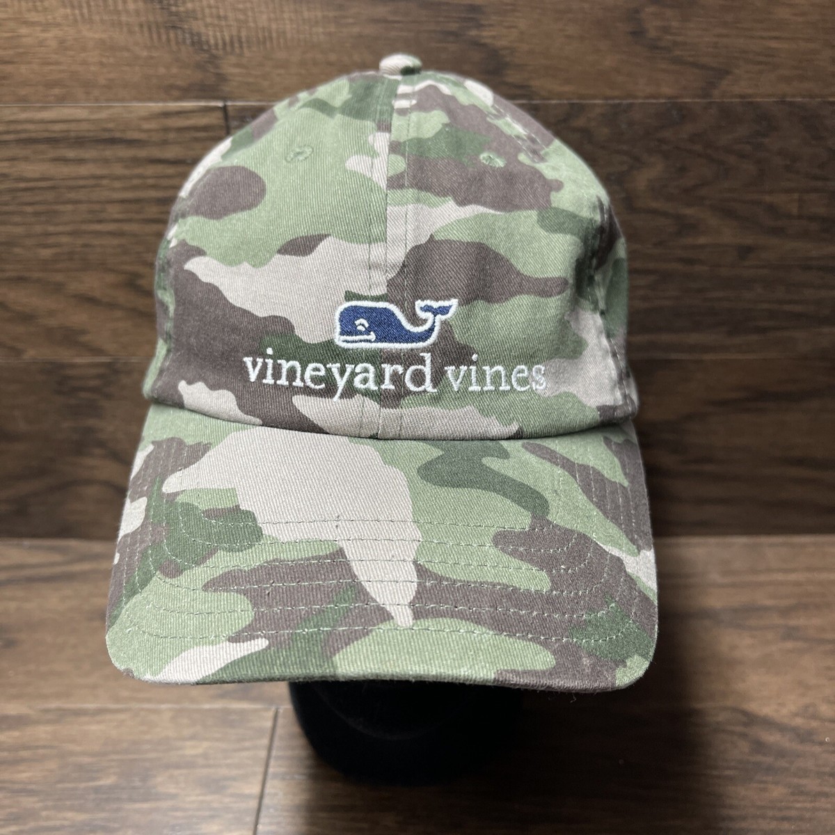 Vineyard Vines Green Camouflage Adjustable Hat Cap Logo