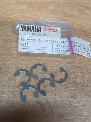 5 Circlips De Kick Starter Yamaha E7 - NOS Pour SC500 73-74 & MX400 75 - Réf. 93430-07020 - Neuf D'origine