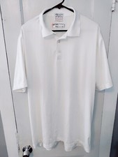 Peter Millar Men's Size XL Performance Golf Polo Shirt MLB Fox News Logo's White