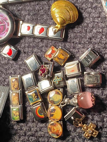 250 Italian Charms & Bracelets dangle & Flat Type Heartslovecatspinketc J93 - Picture 7 of 21