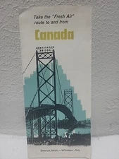 Ambassador Bridge Canada Windsor Detroit Crossing Tour Guide Ad Commerce 1960