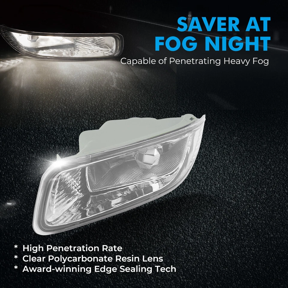 Fog Light Lamp Lens Kit For Toyota Corolla CE LE S Sedan 4-Door 1.8L 2003 2004 - Image 3 of 4