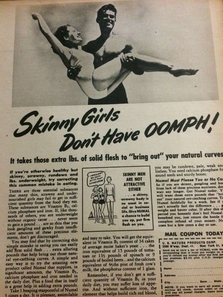 U.S. Nature Products, Weight Gain, Full Page Vintage Print Ad