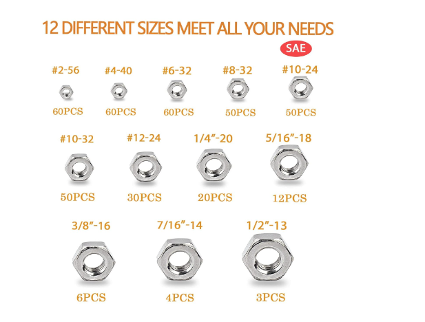 9 Sizes #6-32 To 1/2-13 Acorn Hex Cap Nuts Martinique - View #10