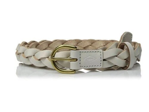 Cinturones Fossil Cinturón Blanco para Mujeres