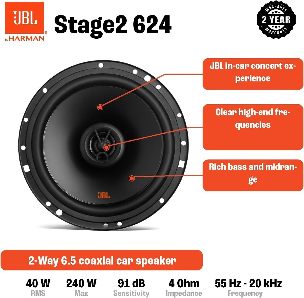 JBL STAGE2 624 - 6.5