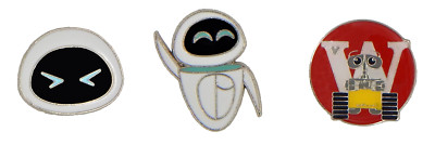 WALL-E & EVE Theme Individual Pin Walt Disney World Park Trading Pins Brand New