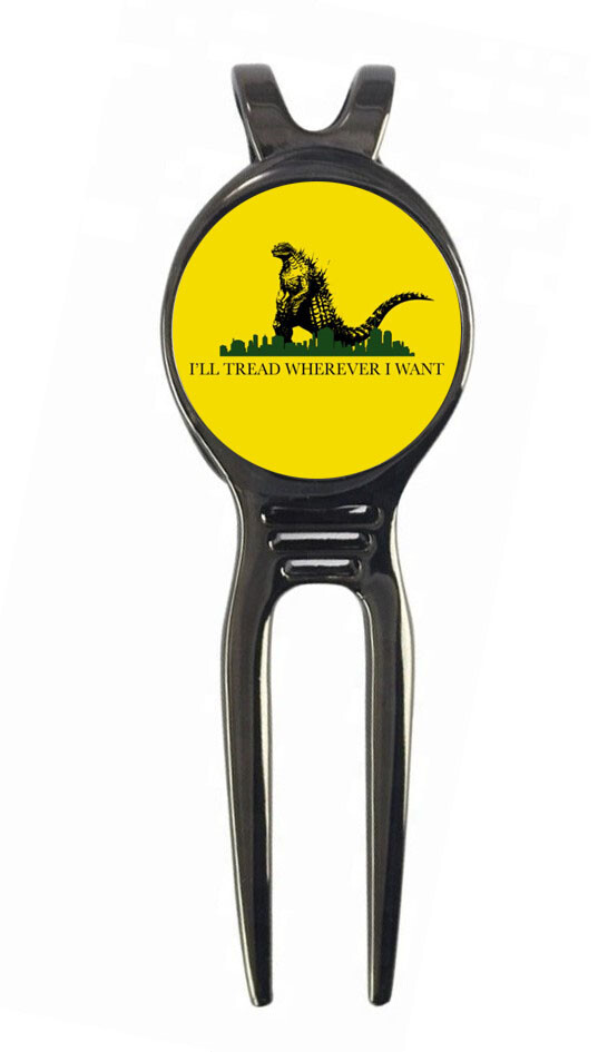 Godzilla Golfball Marker - 'Tread Wherever I Want' Neuheit, Cooles Geschenk Für Golfer