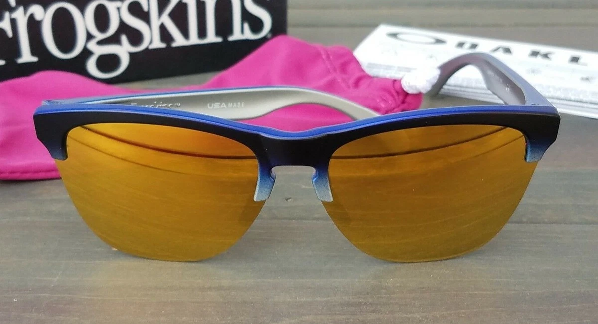 New Oakley FROGSKINS LITE Sunglasses 9374 1763 Splatter Fade w 24k Iridium