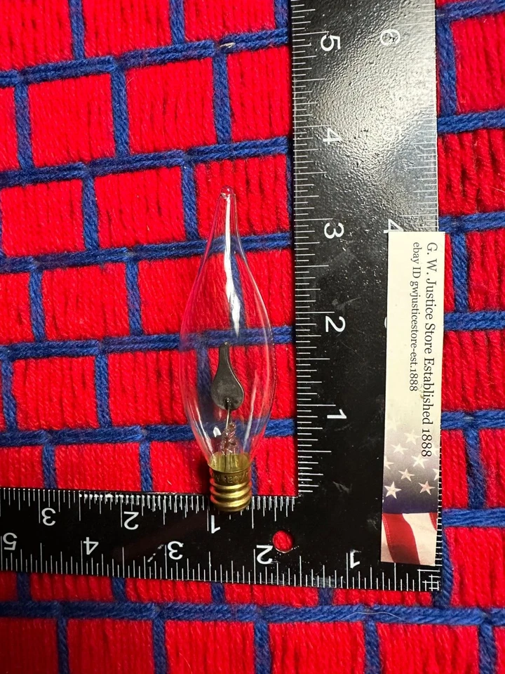 BOXof9 FLICKER FLAME LIGHT BULB E12 candelabra base flickering 3W candle neon C7 - Image 4 of 4