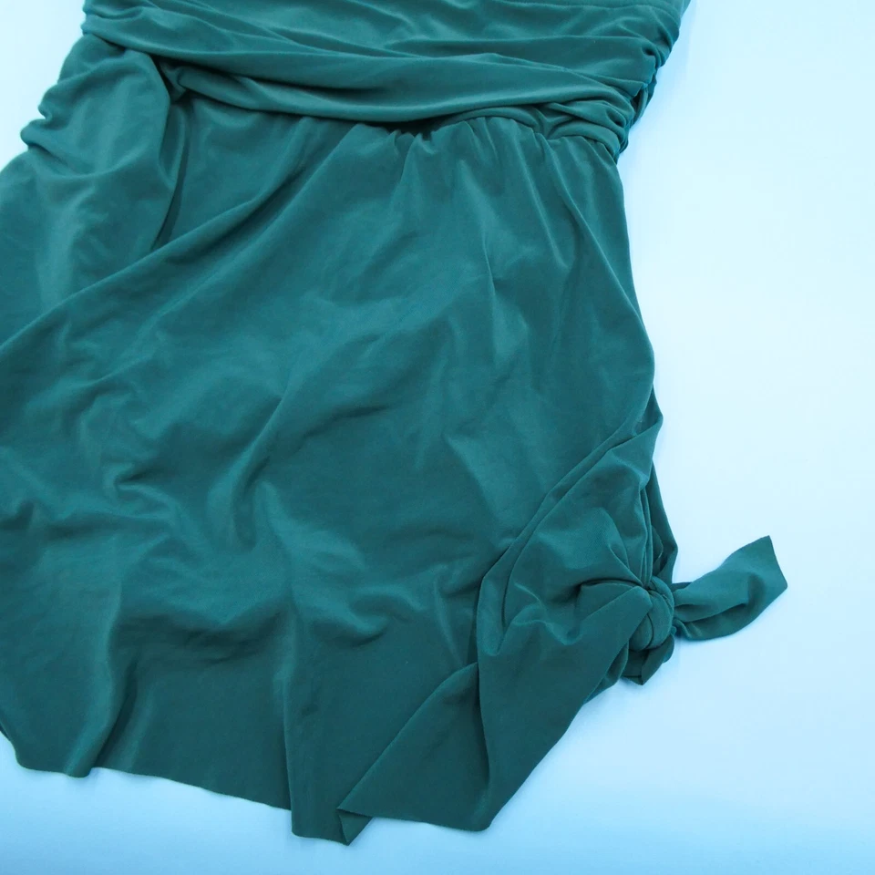 Traje de baño Magic talla US 14 verde sólido Celine de una pieza con volantes sin cables nuevo Foto 3 de 4