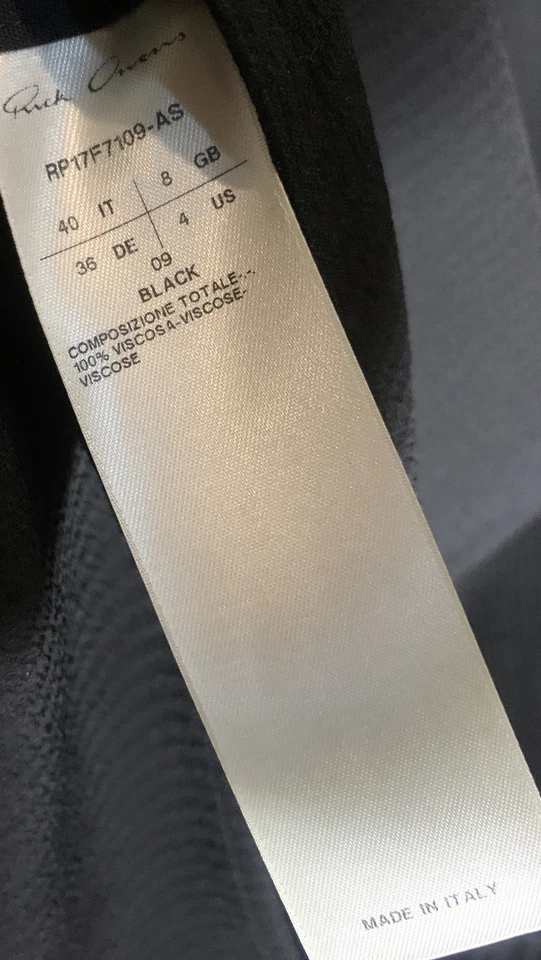 Blusa RICK OWENS GLITTER FW 17Tamanho 4 Preta Viscose Drapeada Sem Mangas - Imagem 4 de 4