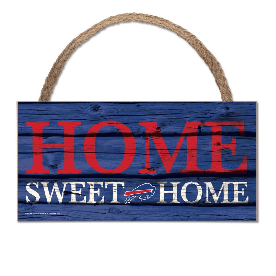NFL Buffalo Bills Home Sweet Wood Sign Holzschild Holz Wandschmuck Deko - Bild 1 von 1