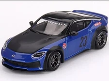 NISSAN Z "LB NATION WORKS" #23 SEIRAN BLUE 1/64 DIECAST CAR BY MINI GT MGT00732