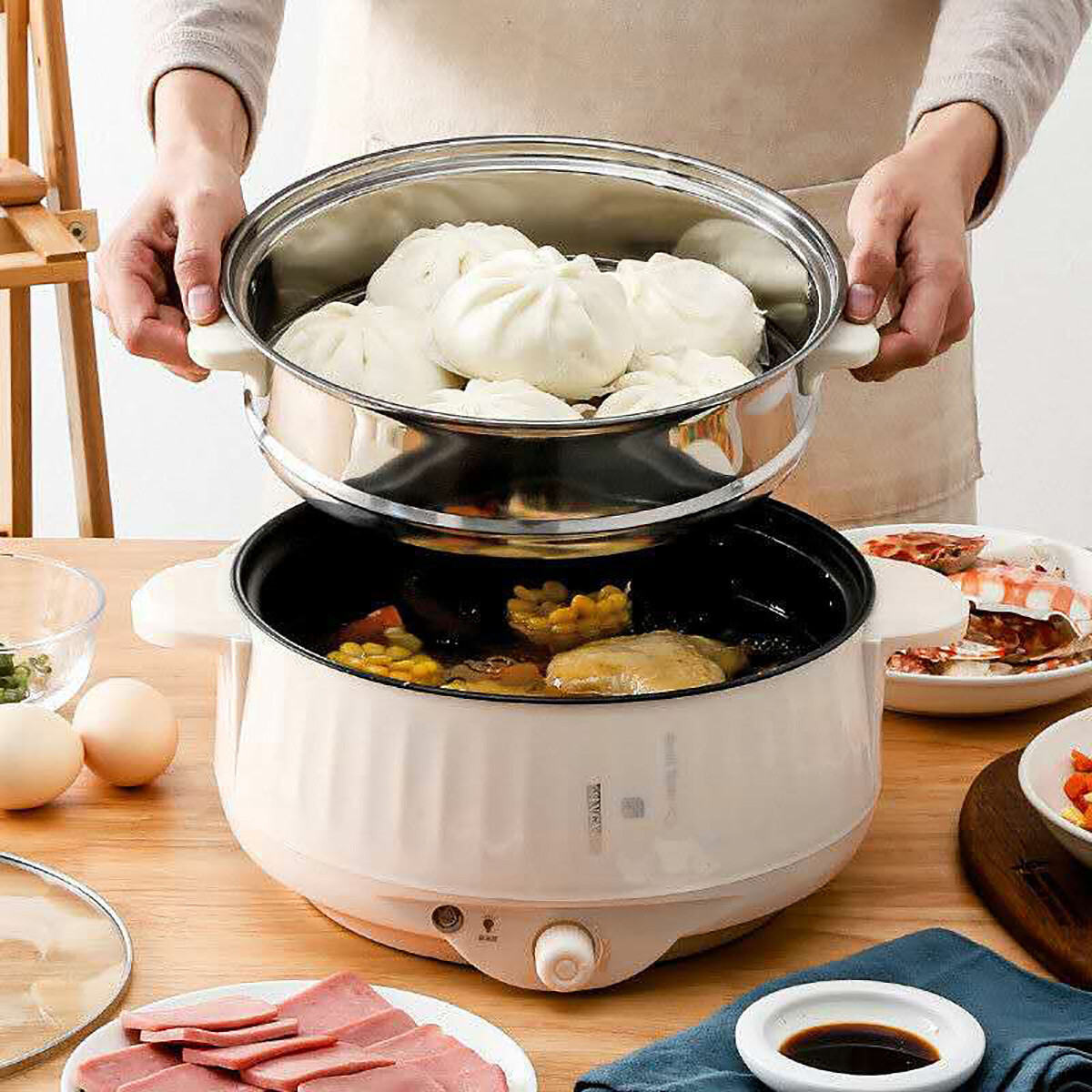 electric hot pot steamer