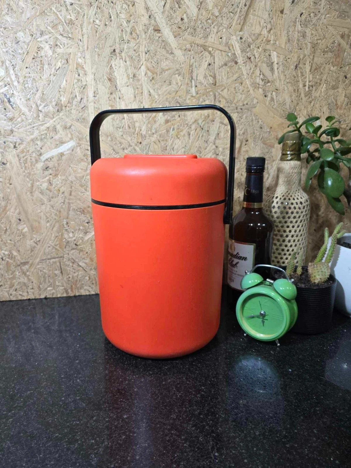 DECOR 521 Buddy Insulated Retro ORANGE Drink & Food Cooler Picnic Chiller