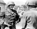 General George S. Patton "Old Blood and Guts" with soldier 8x10 WWII Photo 38a