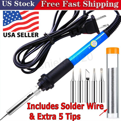 Soldering Iron Electric Gun Adjustable Temperature 60W Welding Solder Wire Kit