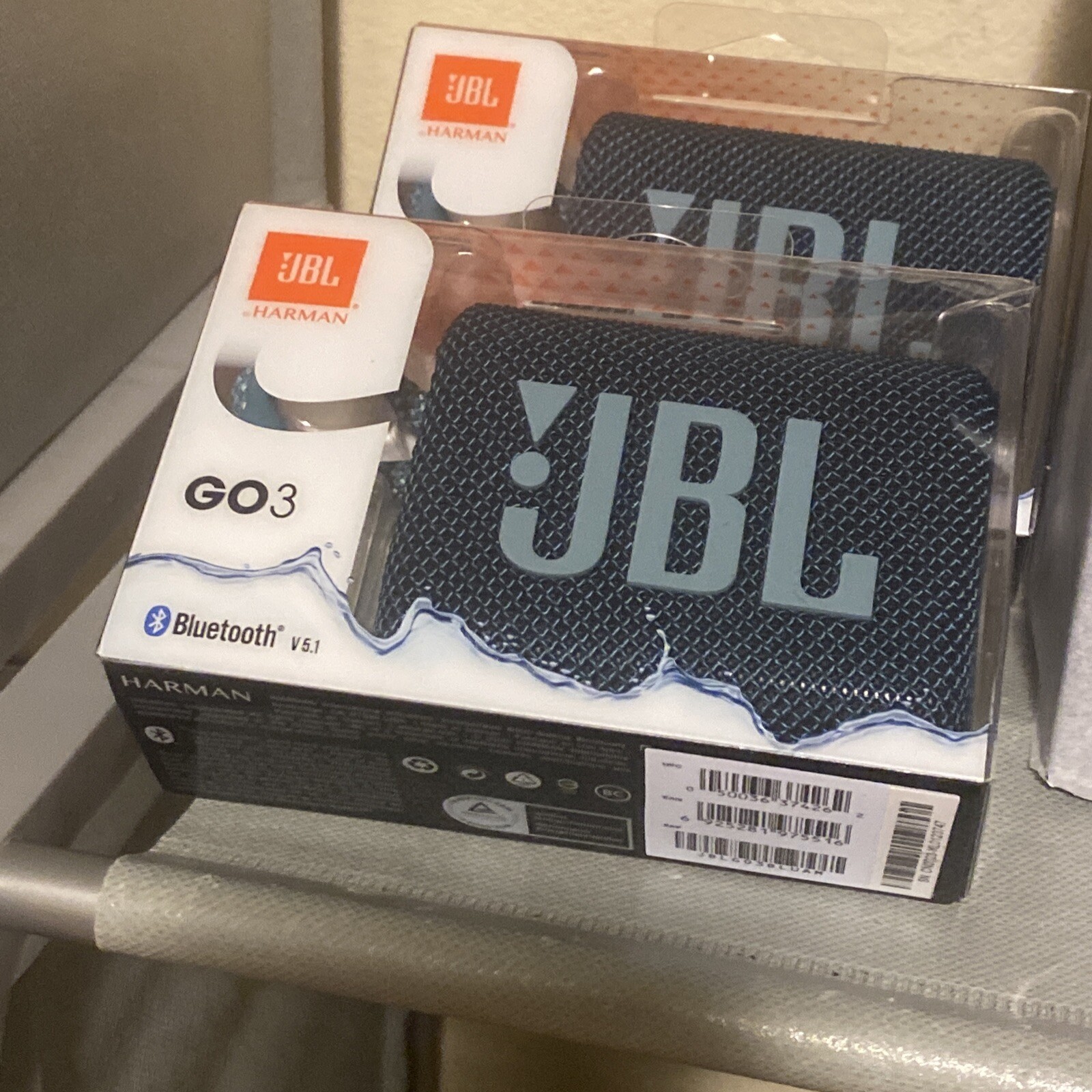 JBL GO 3 Portable Waterproof Speaker - Blue-image