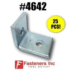 (QTY 25)  #4642 P1068 2 Hole 90DEG Corner Angle for Unistrut Channel Two Hole