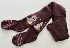 Kinder Thermo Strumpfhose 110/116 Mädchen braun rosa NEU