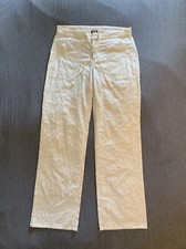 Vintage 90s Y2K Embroidered White Cotton Lace Pants Low Rise Coquette Boho