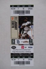 SAN FRANCISCO GIANTS VS SAN DIEGO PADRES 4/28/2017 FULL TICKET ~ JOHNNY CUETO