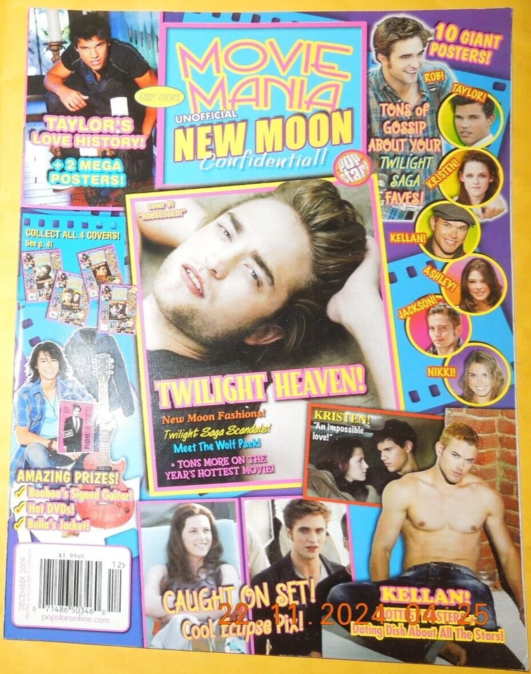 ROBERT PATTINSON movie mania NEW MOON Ashley KELLAN Kristen Stewart + 10 POSTERS Foto 2 de 4