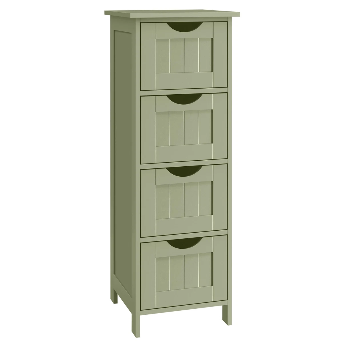 Badezimmerschrank, Badschrank, Beistellschrank mit 4 Schubladen, 30 x 30 x 82 cm