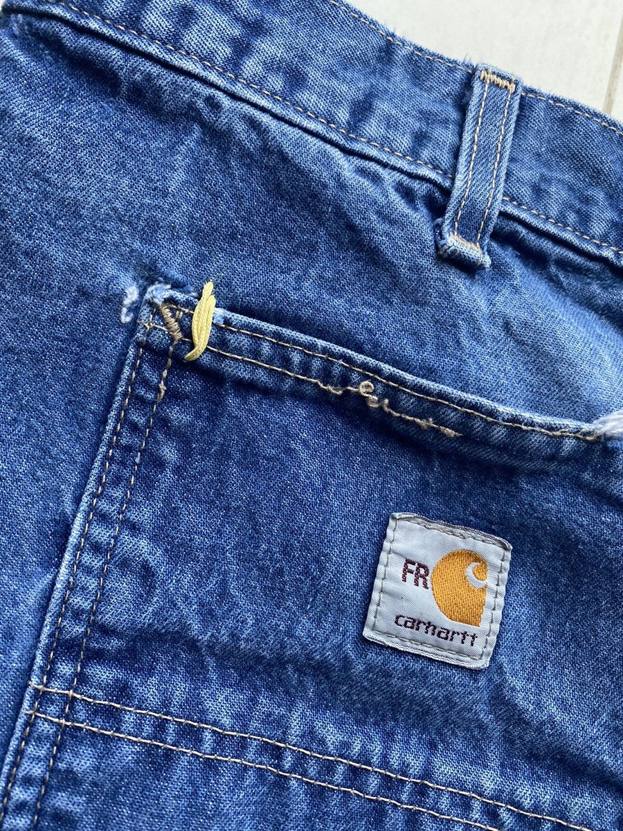 パンツ carhartt FR denim carpenter pants Vintage Carhartt FR Carpenter Jeans Pant Rare Flame