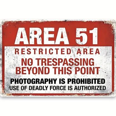 Blechschild Area 51 RESTRICTED AREA 20x30cm Retro Vintage TEL272