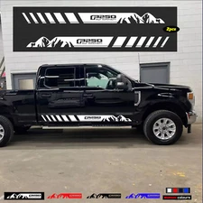 x2 Car Body Stickers For Ford F-250 XLT Mountain Stripes Graphics Vinyl Decals