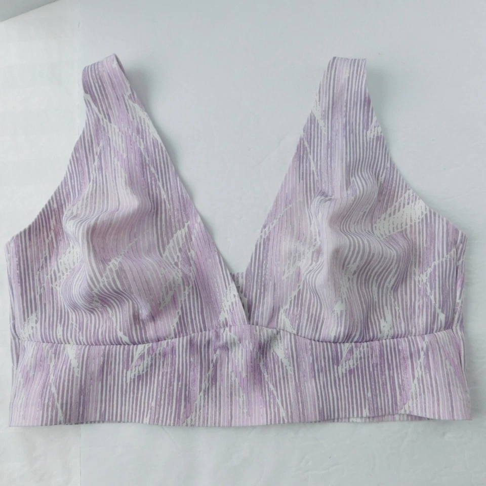 Bralette Auden sin forro, suéter a rayas lavanda XL para mujer usado en excelente estado Foto 4 de 4