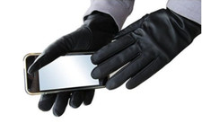 Touchpoint L3121 Black Leather Smart Gloves Mens Sz L/XL