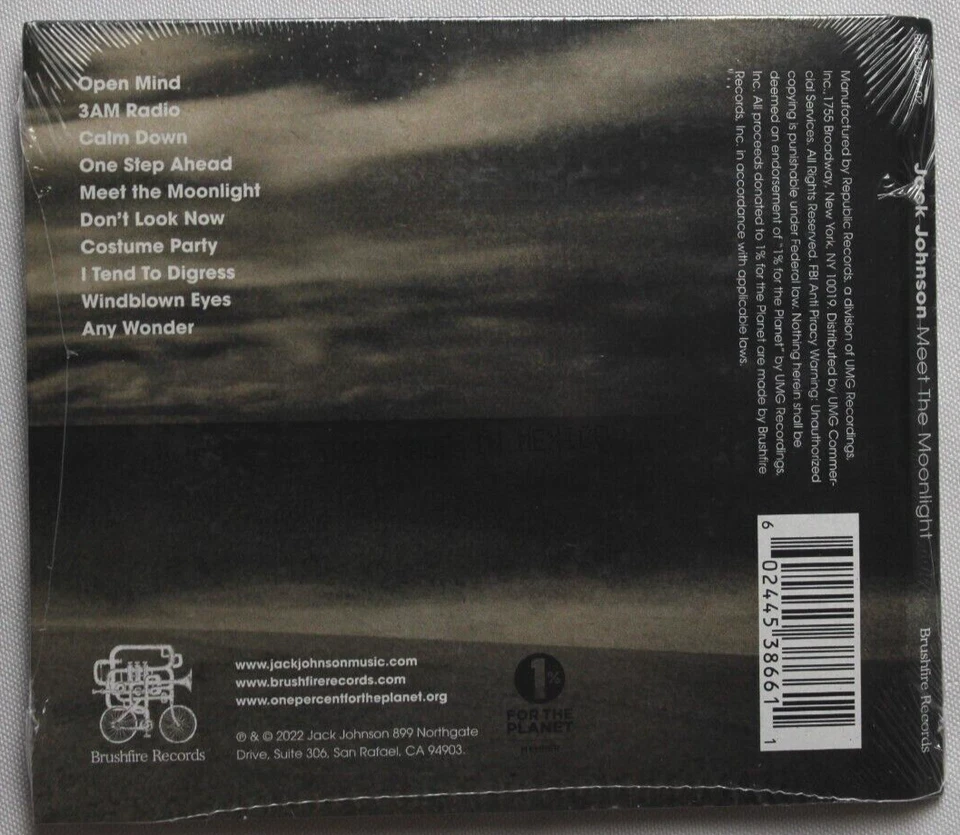 JACK JOHNSON MEET THE MOONLIGHT [NEW CD] HYPE STICKER DIGIPAK Foto 2 de 4