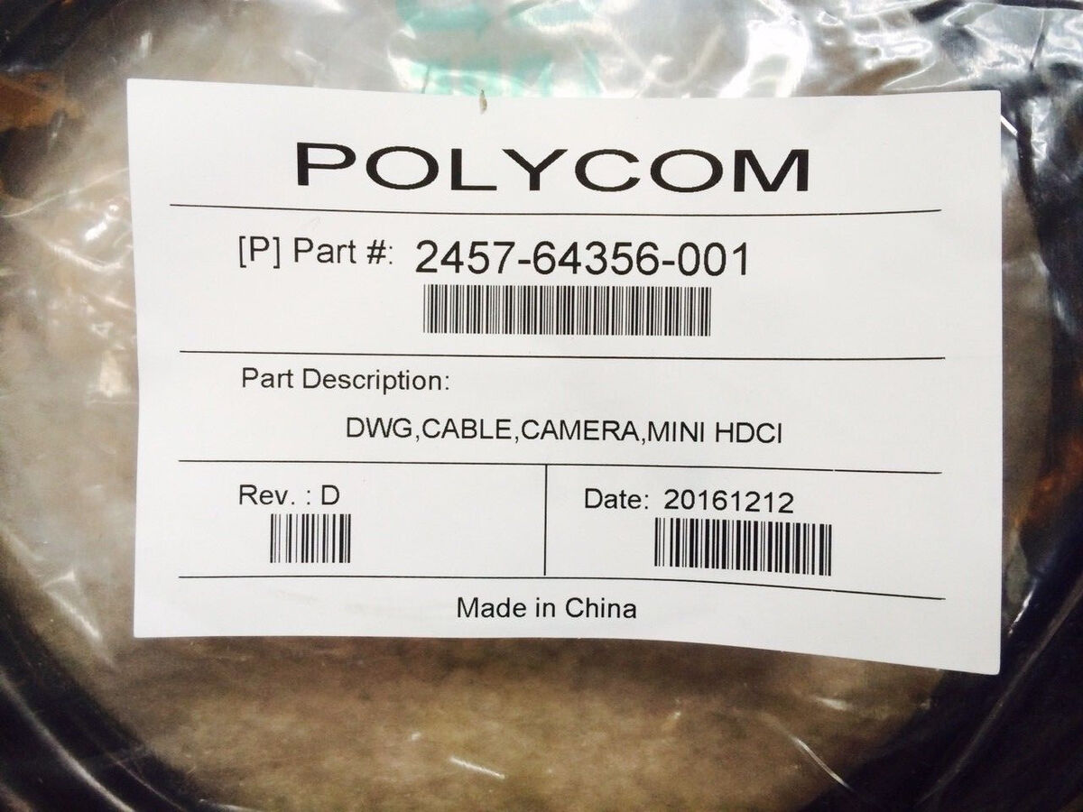 Polycom 2457-64356-001 Camera Cable Mini HDCI Rev.D