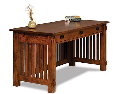 Amish Mission Craftsman Arts Crafts Writing Desk Solid Wood