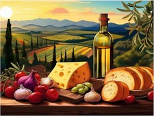 Tile Mural Still Life Rustic Country Breakfast Kitchen Backsplash Marble Ceramic