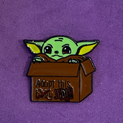 Pin Badge Anstecker Star Wars The Mandalorian Grogu Mini Yoda Adopt this Jedi