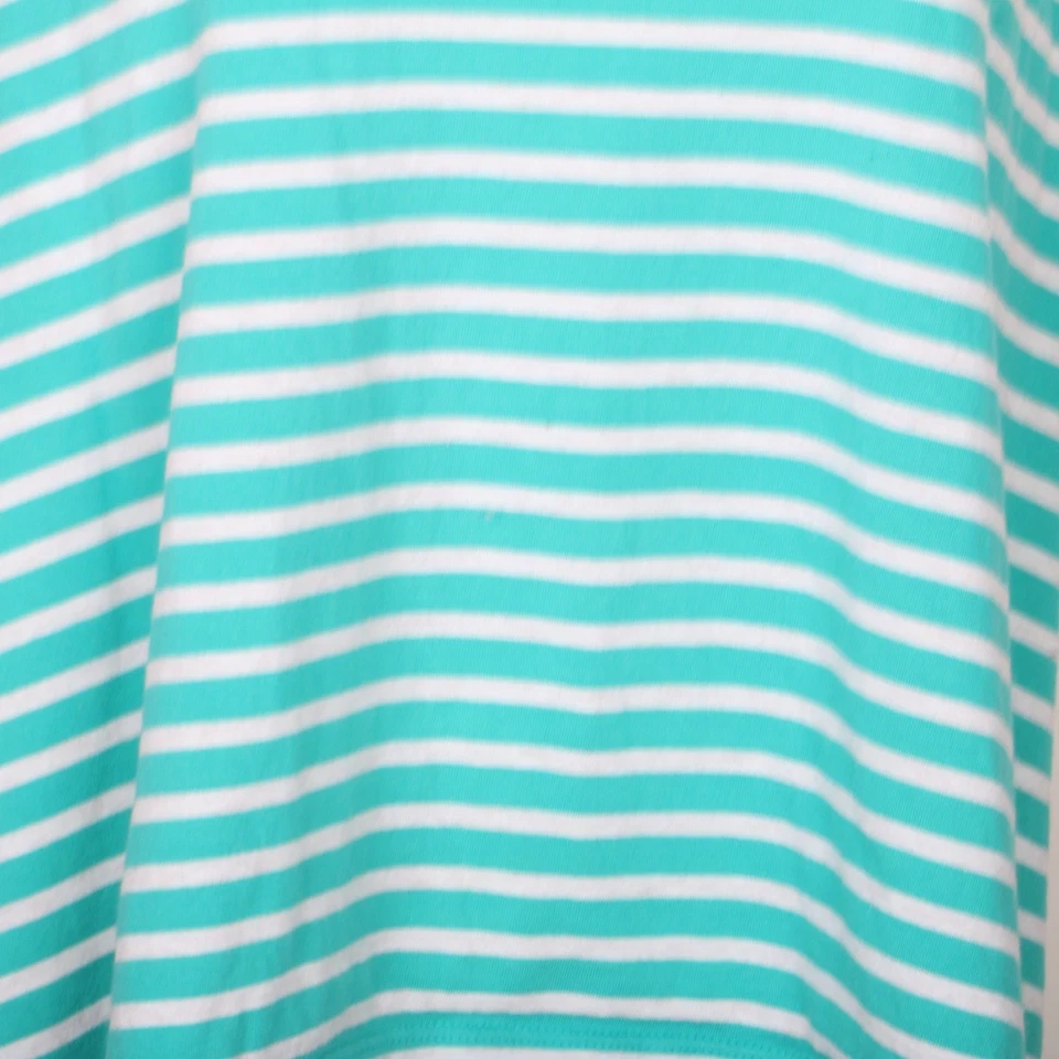 Eye Candy Striped Tank Top Shirt Women's M Green White - Image 3 of 4
