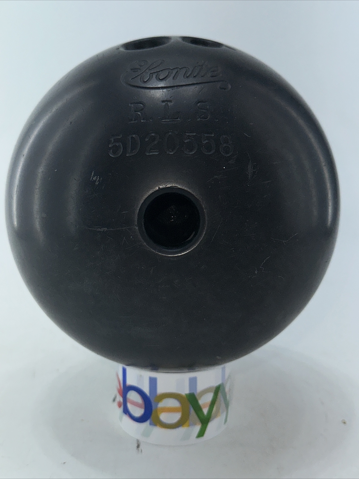 Vintage Ebonite Bowling Ball 12 lbs 7 ozs Black eBay