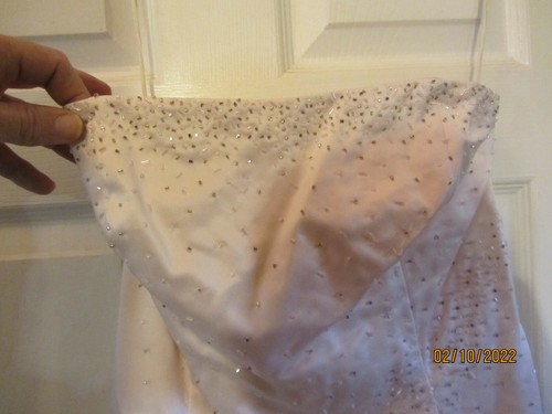 BARI JAY STYLE 6262 PINK BEADED SLEEVELESS EVENING DRESS SIZE 12 - Picture 2 of 6