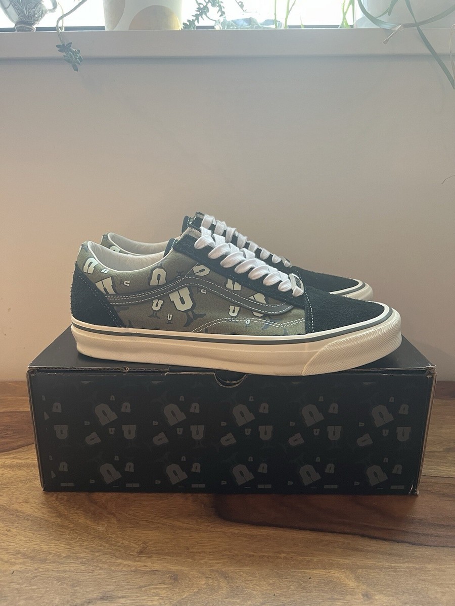 VANS OG OLD SKOOL UNDEFEATED COLLAB GRASSHOPPER COLOR PREOWNED SIZE 12