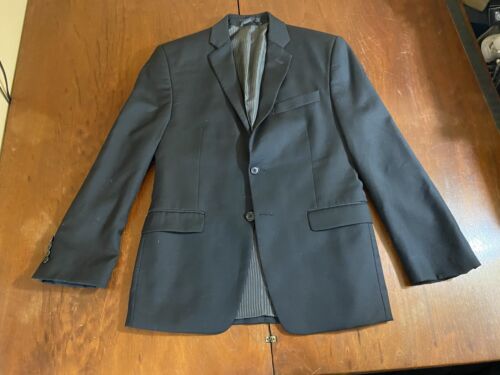 2024 CALVIN KLEIN Black Full Suit 38S Wool Slim Fit - Picture 2 of 8