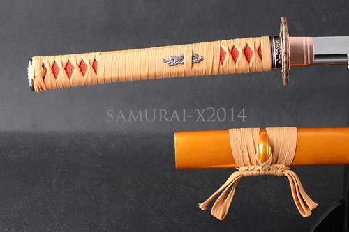 High carbon steel japanese samurai katana sword clay tempered real hamon blade - Picture 8 of 12