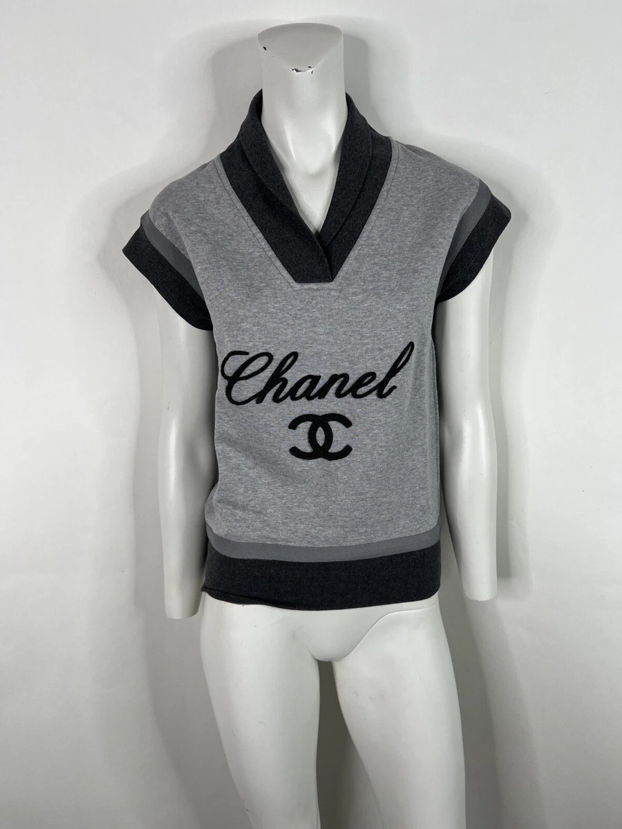 Grey chanel sweatshirt new arrivals