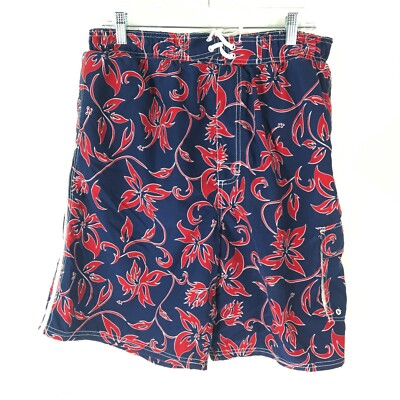 Mad Iguana Sportswear Mens Floral Board Swim Blue Trunks