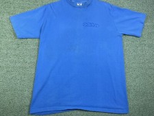 Vintage Adidas T Shirt Men’s Large Made in USA Blue Single Stitch Textured Logo