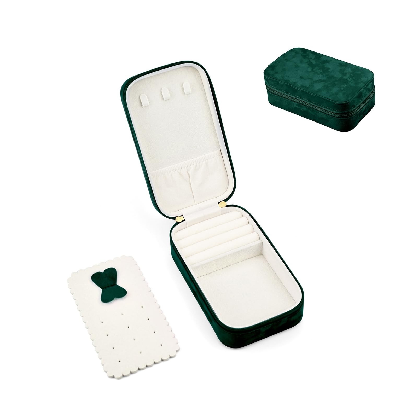 SANQIANWAN Luxury Jewelry Box for Women，Portable Travel Case Organizer fo